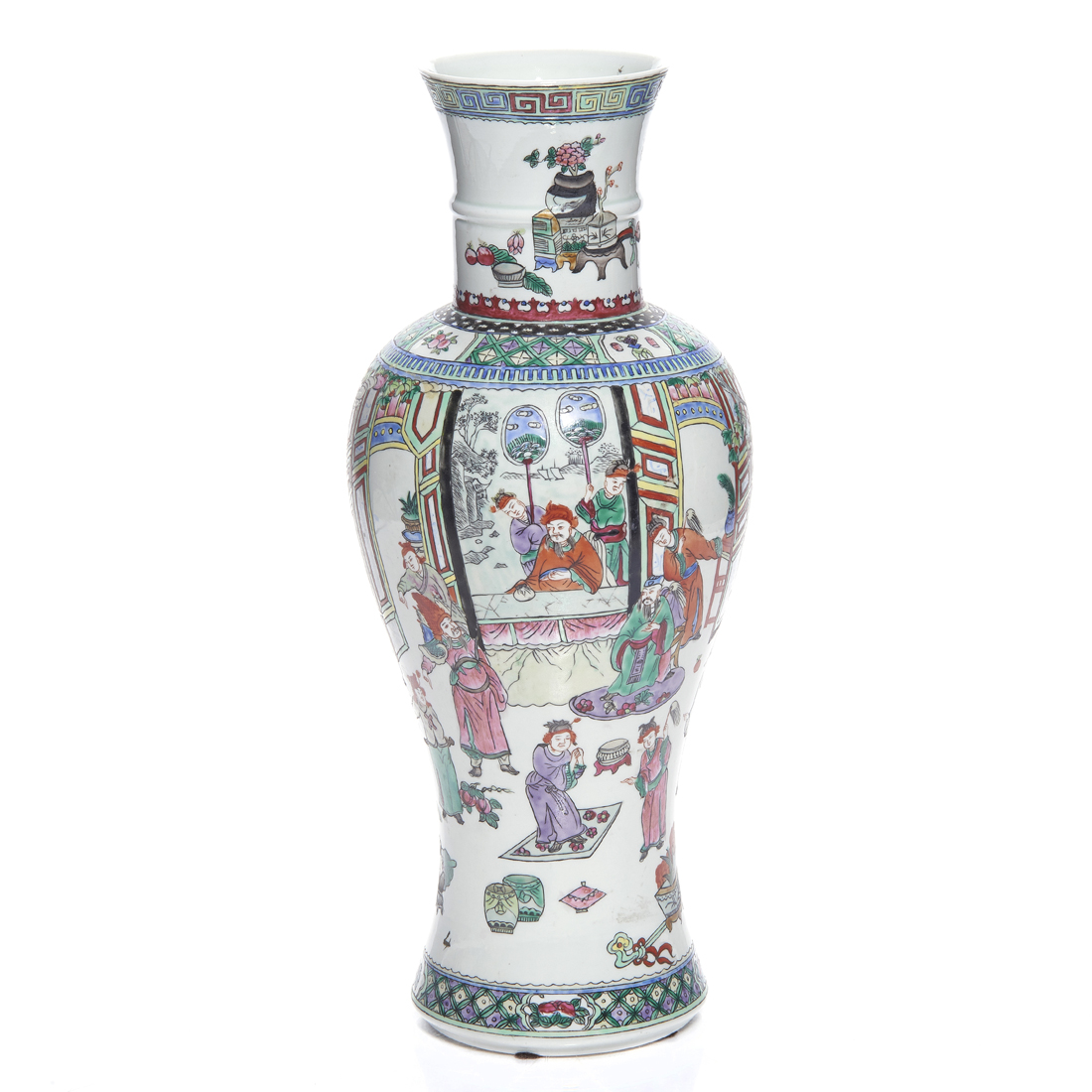 Appraisal: CHINESE FAMILLE ROSE VASE Chinese famille rose vase h