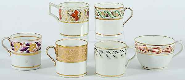 Appraisal: English Porcelain Tea Cups English th century an assembled group