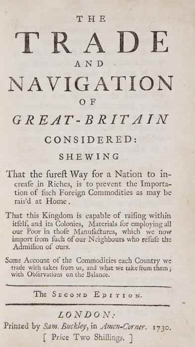 Appraisal: Gee Joshua The Trade and Navigation of Great-Britain Considered second