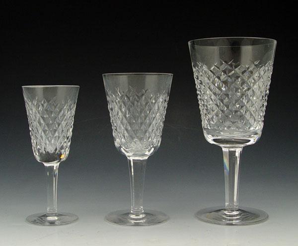 Appraisal: WATERFORD ''LISMORE CRYSTAL STEMWARE piece suite to include water ''