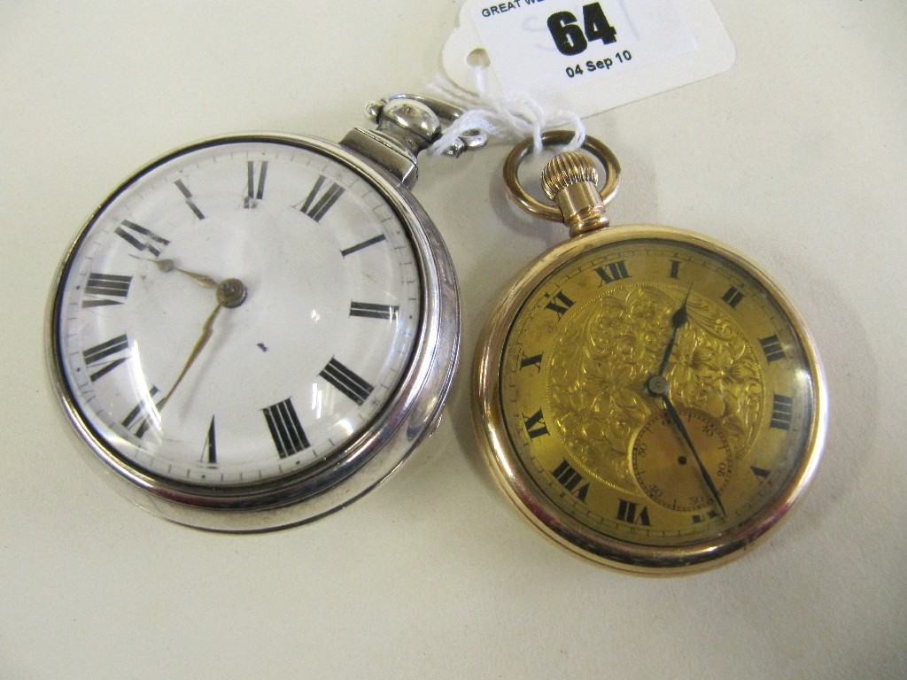 Appraisal: Lot comprising early Victorian silver pair cased pocket watch and