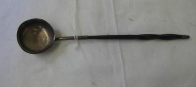 Appraisal: A GEORGE III MINIATURE TODDY LADLE with circular bowl on