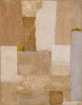 Appraisal: ANN RYAN - ABSTRACT COMPOSITION Mixed media collage on board