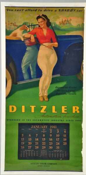 Appraisal: Lot of Ditzler Calendars Description Very large calendars with impressive