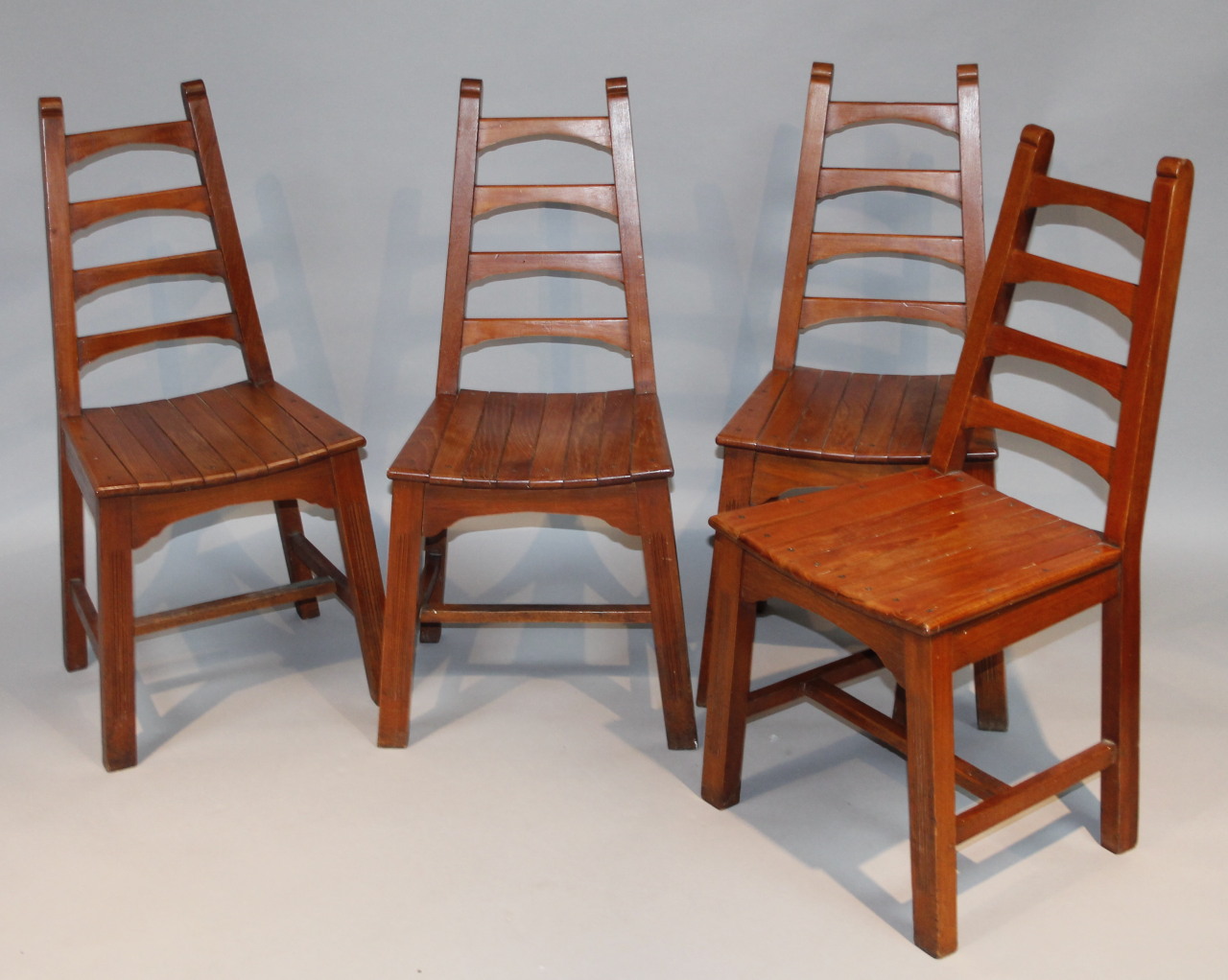 Appraisal: A set of four A J Allen Arts Crafts oak