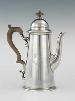 Appraisal: A Queen Anne Style Sterling Silver Coffee Pot by Redlich