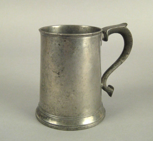 Appraisal: English pewter mug late th c by Halle and Sons