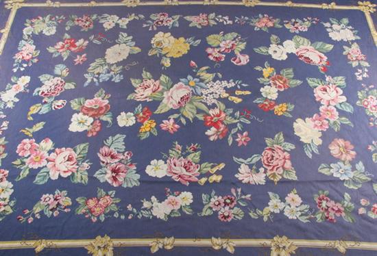 Appraisal: PORTUGUESE NEEDLEPOINT RUG - App ft x ft PROVENANCE US