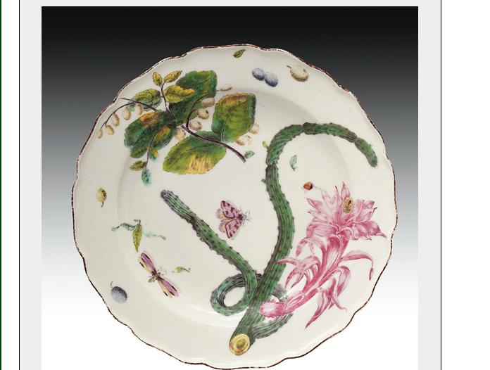 Appraisal: CHELSEA PORCELAIN 'HANS SLOANE' PLATE CIRCA Diameter inches Est -