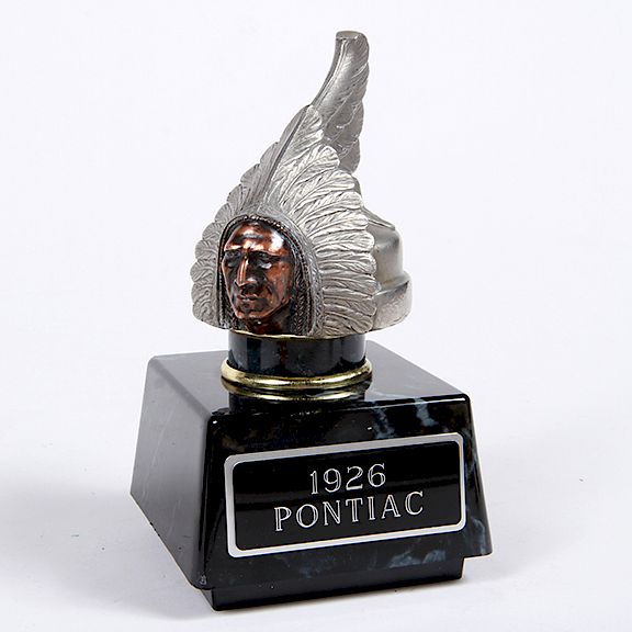 Appraisal: Pontiac Mascot Hood Ornament - A native American head bust