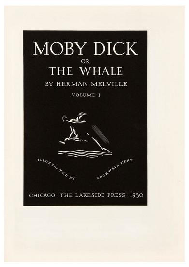 Appraisal: KENT Rockwell illustrator Melville Herman Moby Dick or The Whale