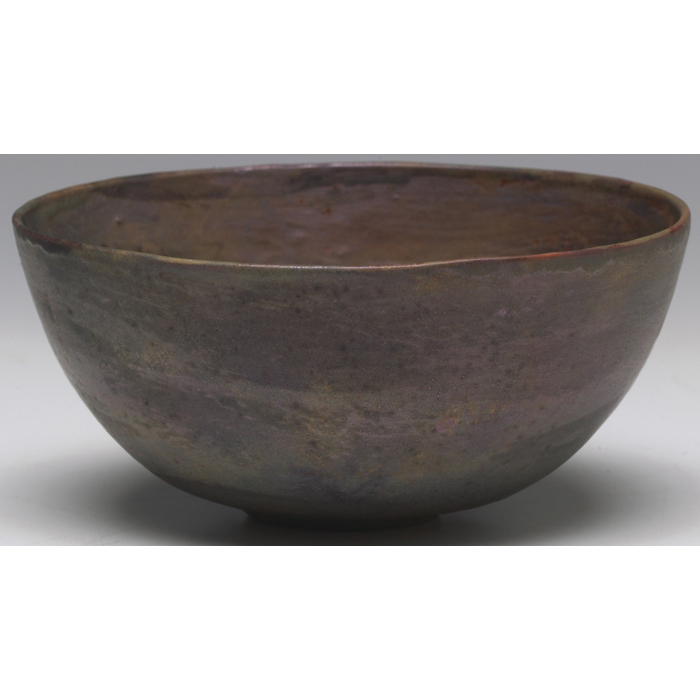 Appraisal: Beatrice Wood bowl red clay brown metallic glaze