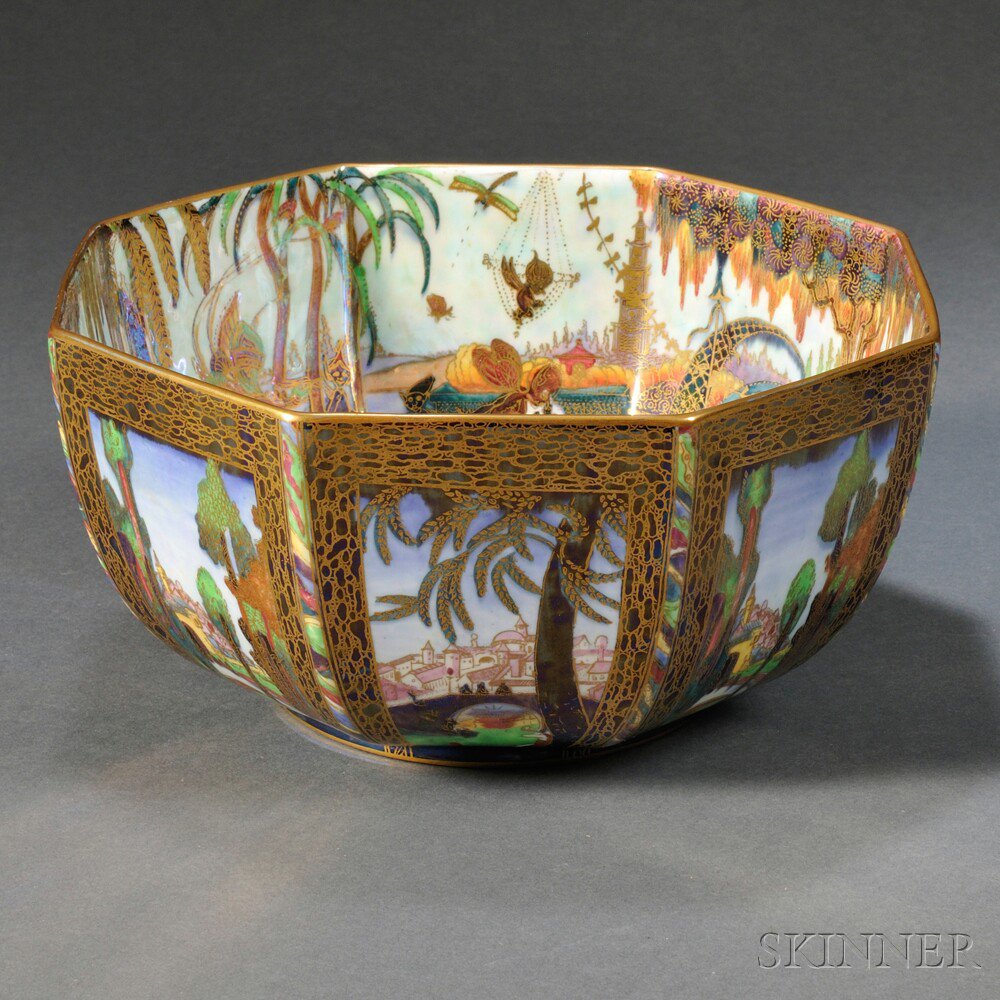 Appraisal: Wedgwood Fairyland Lustre Octagonal Bowl England c pattern Z with