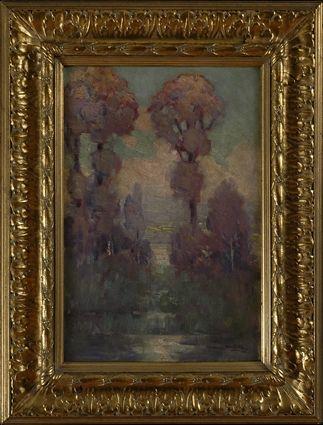 Appraisal: DAWSON DAWSON-WATSON - LANDSCAPE Oil on canvas x in signed