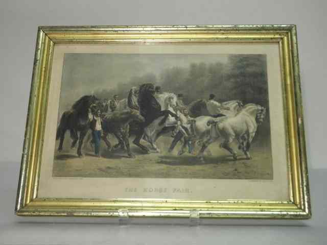 Appraisal: Currier Ives hand colored lithograph titled ''The Horse Fair'' Marked