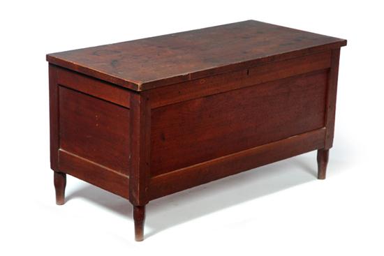 Appraisal: PANELED BLANKET CHEST Probably West Virginia mid th century walnut