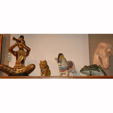 Appraisal: Group of Seven Wood Figures Estimate -