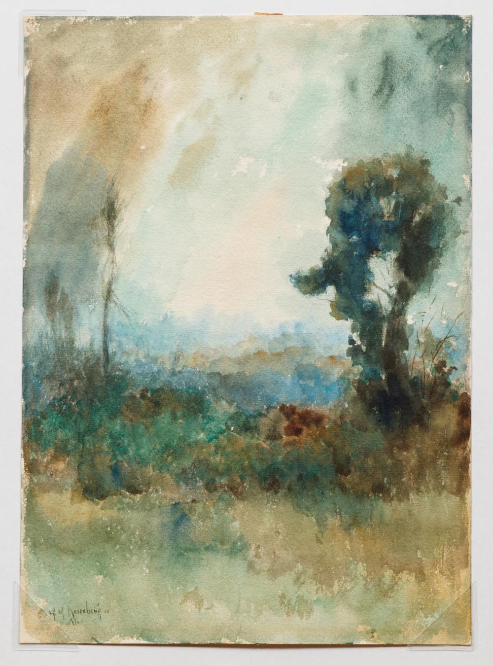 Appraisal: Henry Mortikar Rosenberg American - Landscape watercolor on paper signed