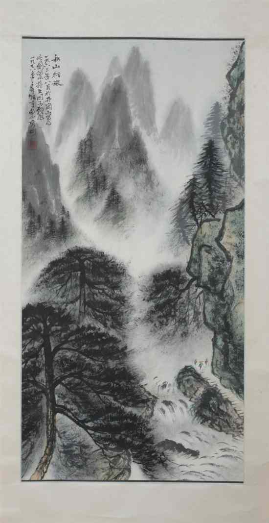 Appraisal: AFTER LI GUANG QIU Chinese th century AUTUMN LANDSCAPE ink