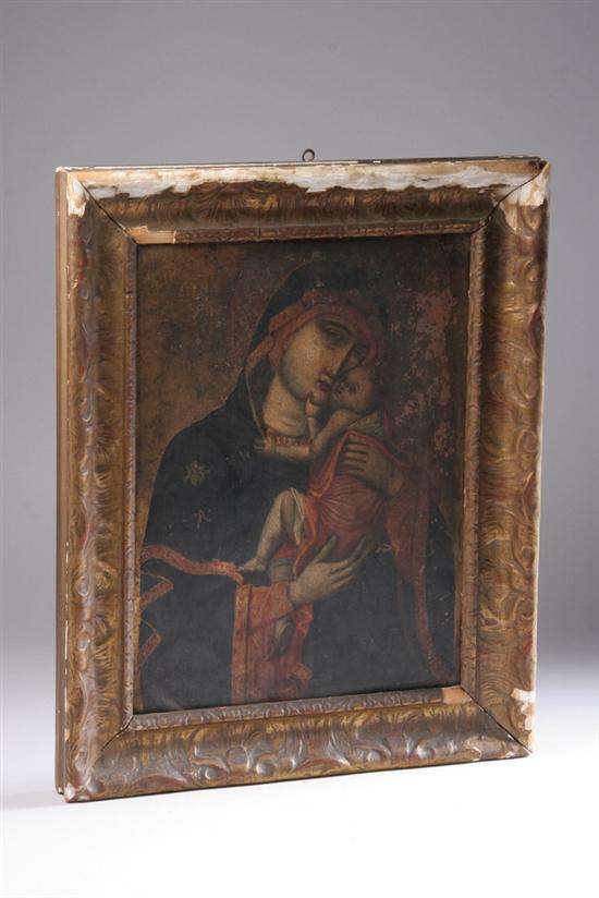 Appraisal: MANNER OF CIMABUE Italian c - MADONNA AND CHILD Oil