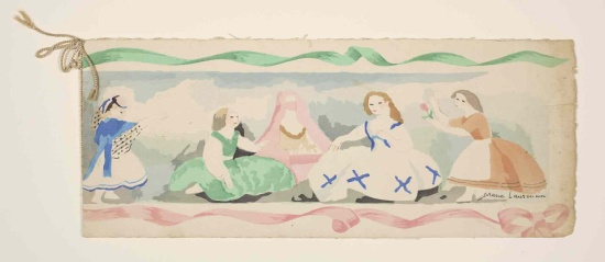 Appraisal: LAURENCIN MARIE Five Female Figures Pochoir on heavy cream wove