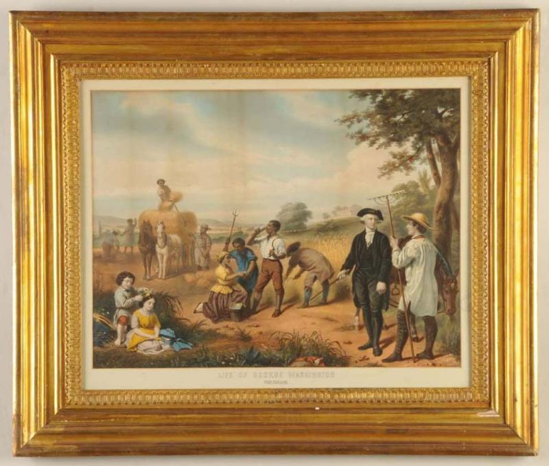 Appraisal: Life of George Washington The Farmer Lithograph Description Mid th