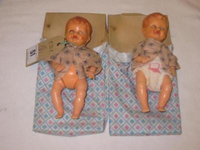 Appraisal: A pair of plastic 's baby dolls with sleeping eyes