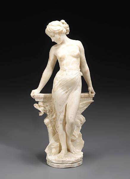 Appraisal: An Italian carved alabaster figure of a beauty Pieter Barranti