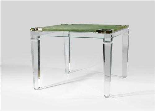 Appraisal: FABIANART TABLE DE JEUX Rome vers Plexiglas et laiton Plateau