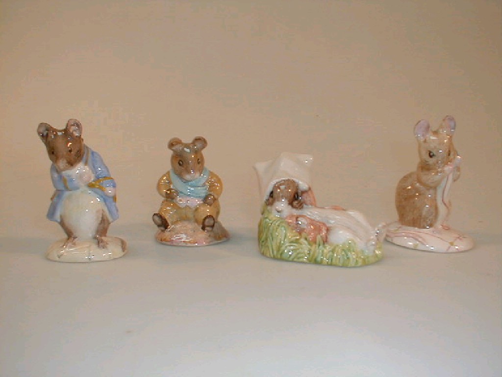 Appraisal: Four Royal Albert Beatrix Potter figures No More Twist Benjamin