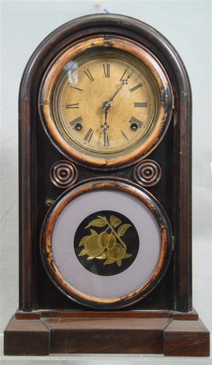 Appraisal: Ingraham Venetian No rosewood mantle clock day t s graining