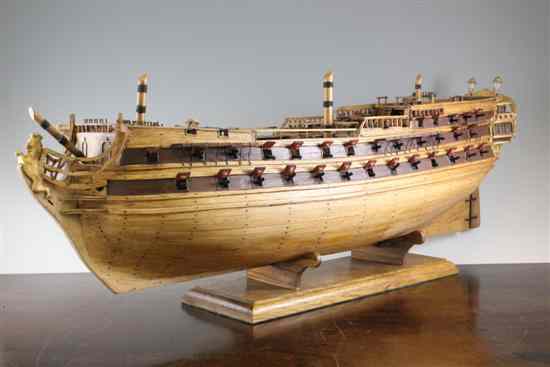 Appraisal: A scratch built and parcel gilt scale model of a