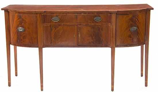 Appraisal: Federal inlaid mahogany sideboard probably Philadelphia or Baltimore early th