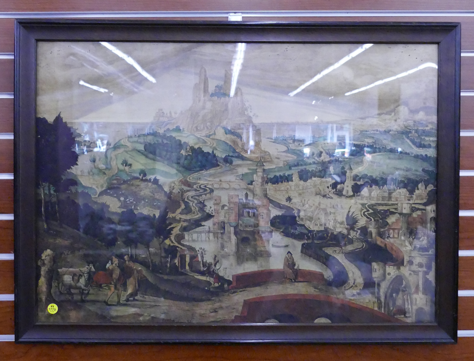 Appraisal: Medieval Landscape Print Framed- x ''