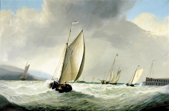 Appraisal: Robert Moore British - OFF THE FRENCH COASToil on canvas