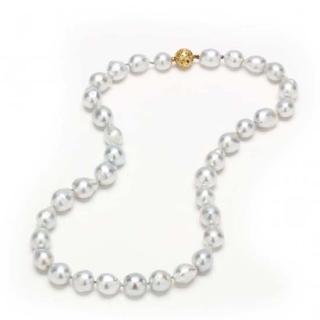 Appraisal: South Sea Cultured Pearl Necklace with KT Milkyway Ball Clasp