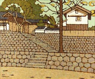 Appraisal: Painting Taketaro Nakazawa Taketaro Nakazawa Japanese - House with Stone