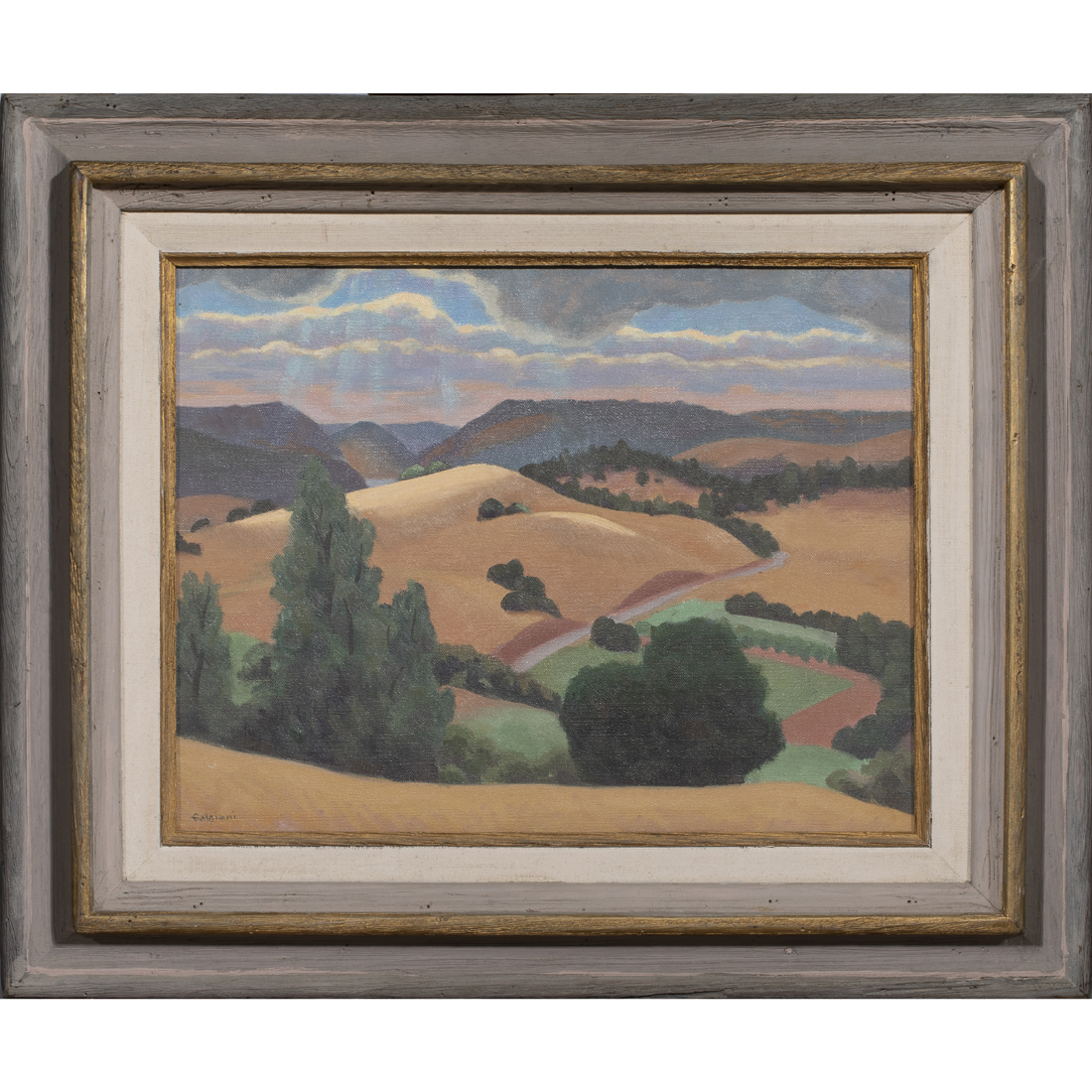 Appraisal: Oscar Galgiani American - Landscape oil on board signed lower