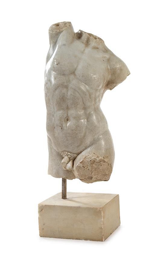 Appraisal: A Continental Marble Torso Height overall inches A Continental Marble