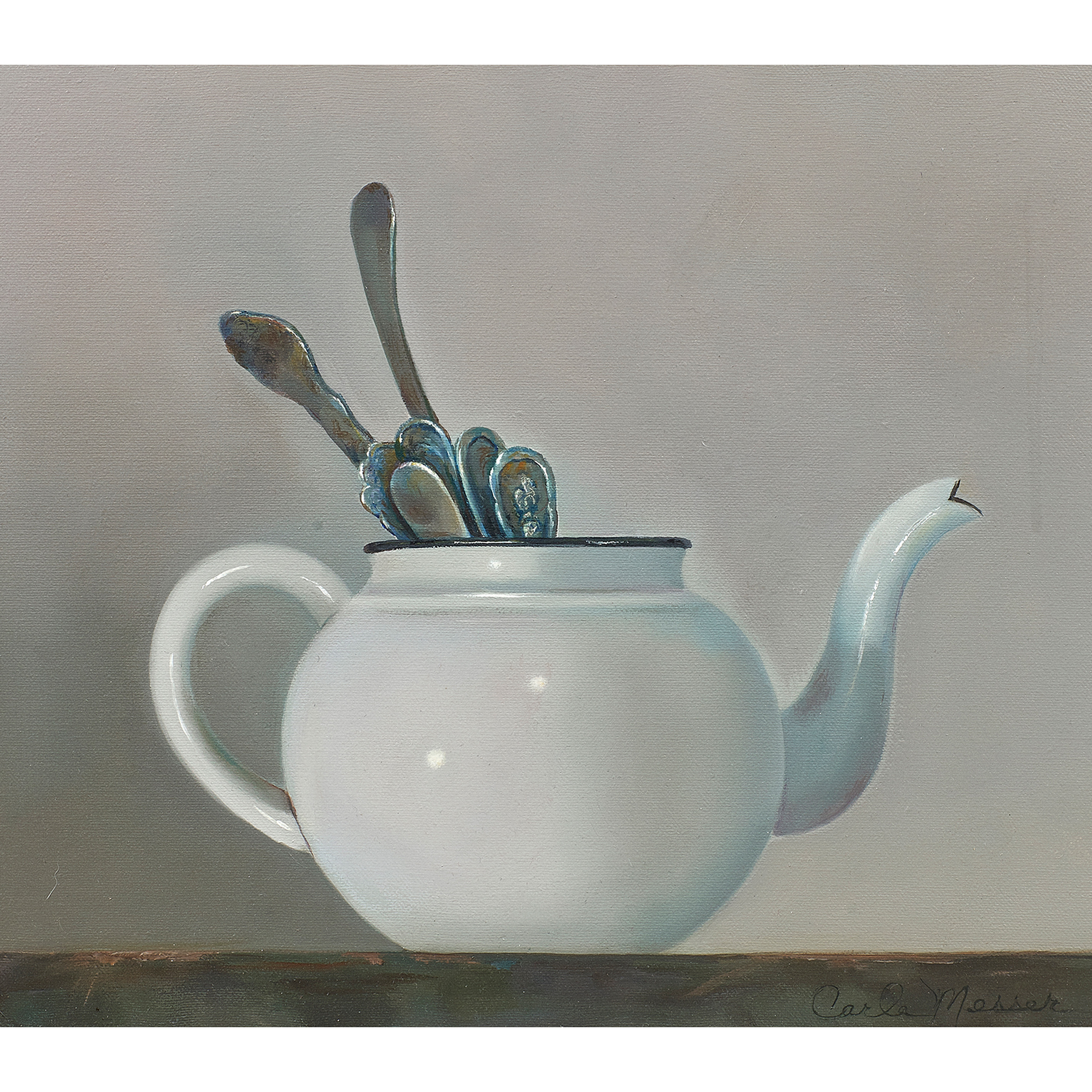 Appraisal: PAINTING CARLA MESSEE Carla Messee American th century Tea Pot