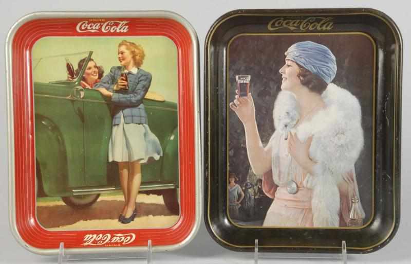 Appraisal: Repro s Coca-Cola Trays Description Some scratching to the reproduction