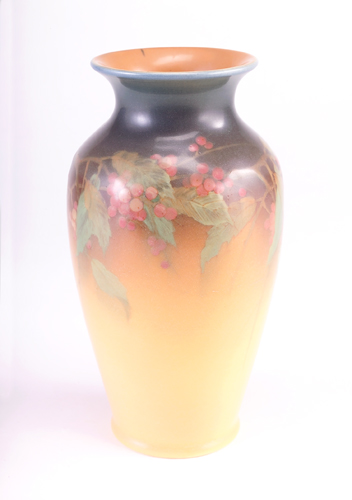 Appraisal: ROOKWOOD Rare Yellow Vellum baluster vase painted by Lenore Asbury