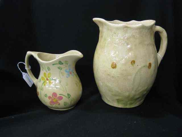 Appraisal: Art Pottery Pitchers Majolica style '' and '' by R