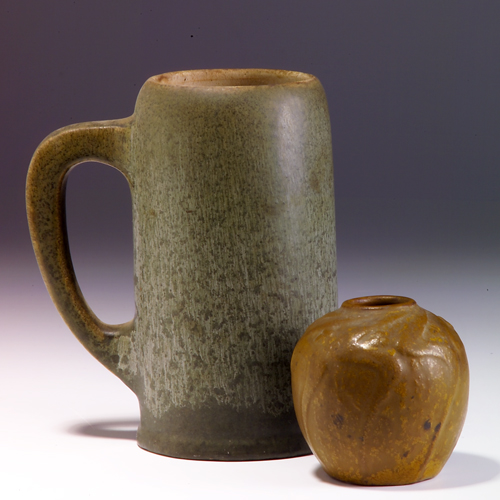 Appraisal: VAN BRIGGLE Two pieces from - tall mug in frothy