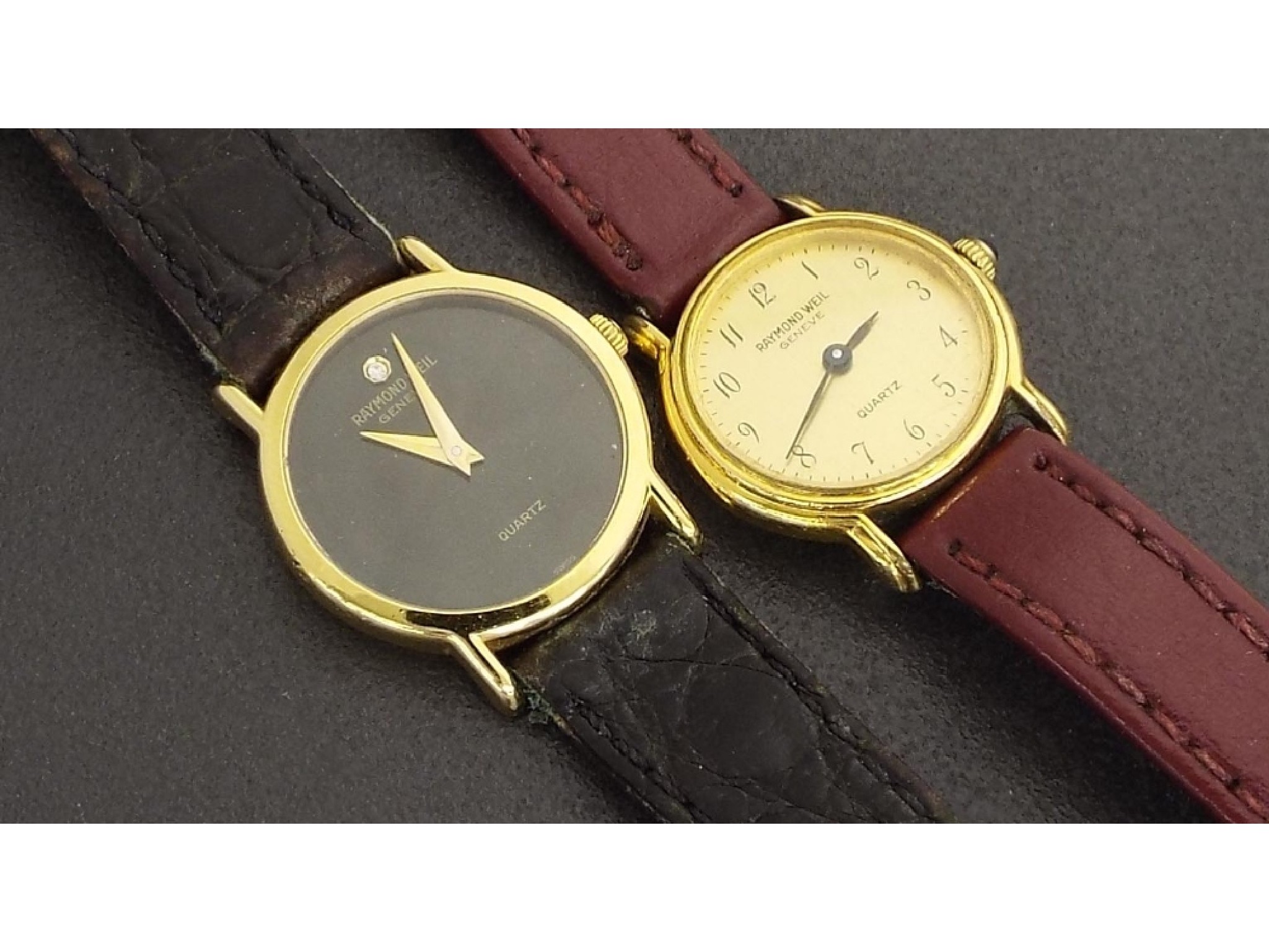 Appraisal: Two Raymond Weil k plated ladies wristwatches refs