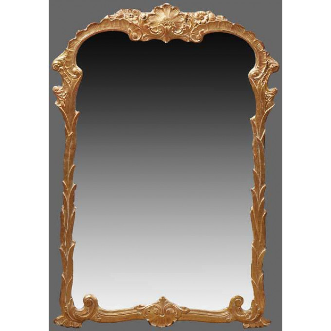 Appraisal: Carved Gilt and Gesso Overmantel Mirror th c with a