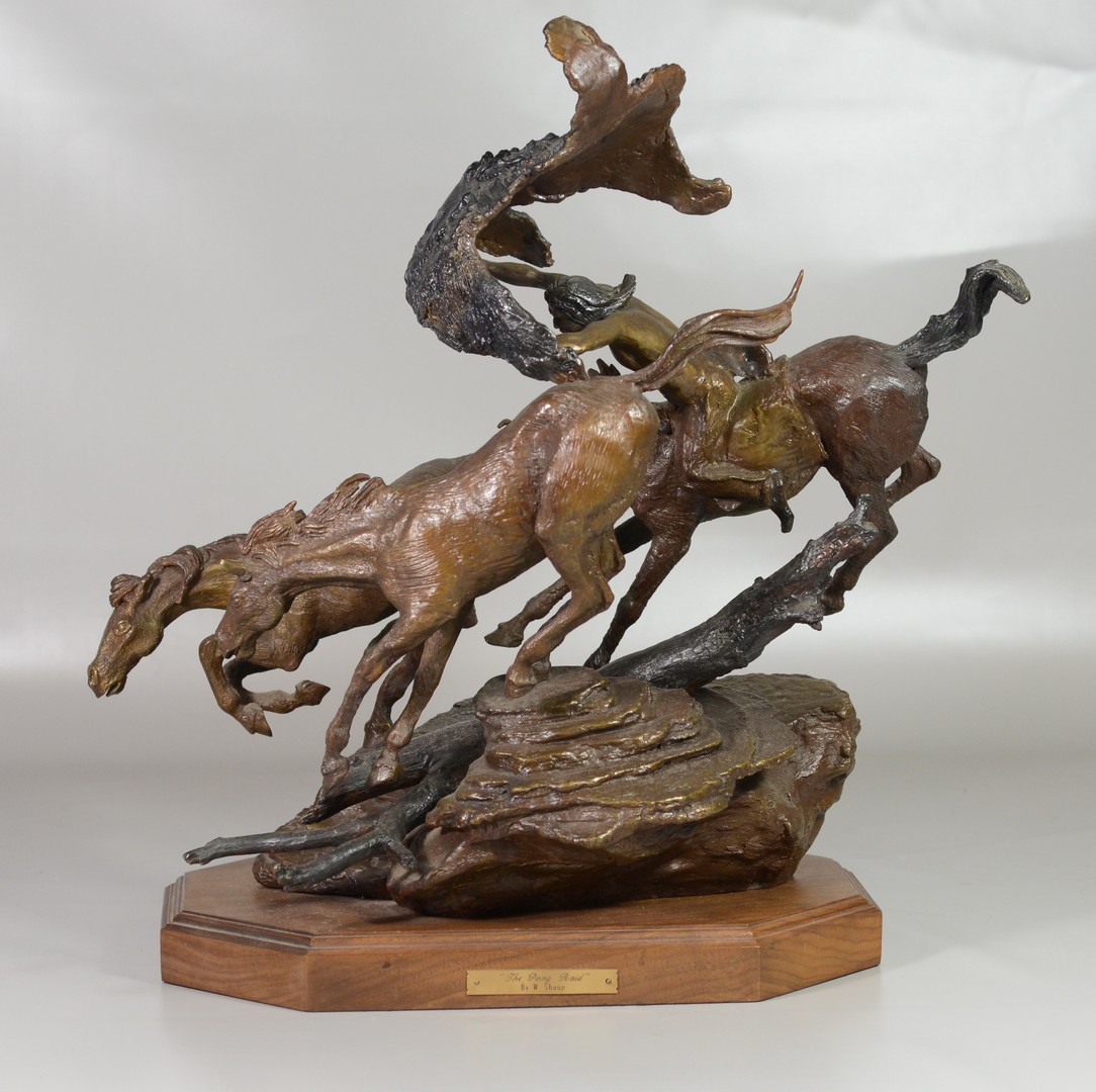 Appraisal: Wally Shoop American th c Bronze Sculpture entitled The Pony