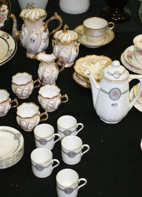 Appraisal: A J C Limoges coffee service for five together with