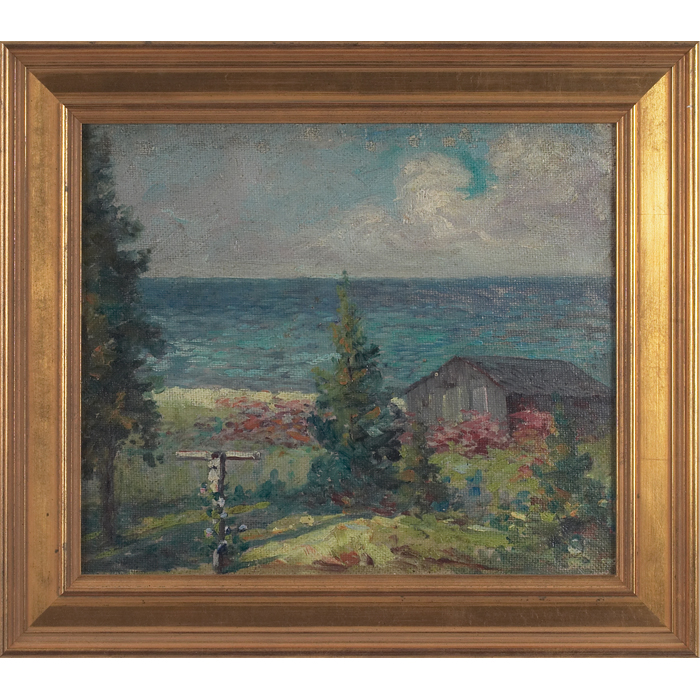 Appraisal: Karl Kappes attribution American - ''Cottage by the Sea ''