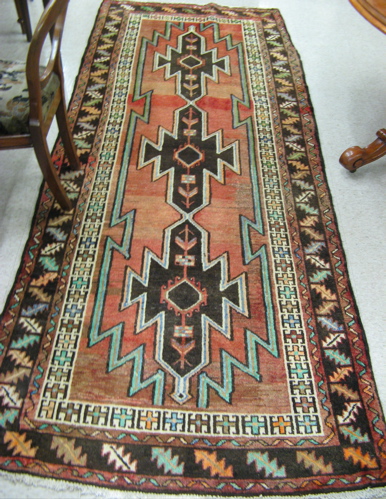 Appraisal: PERSIAN TRIBAL AREA RUG Hamadan villages region the plain red